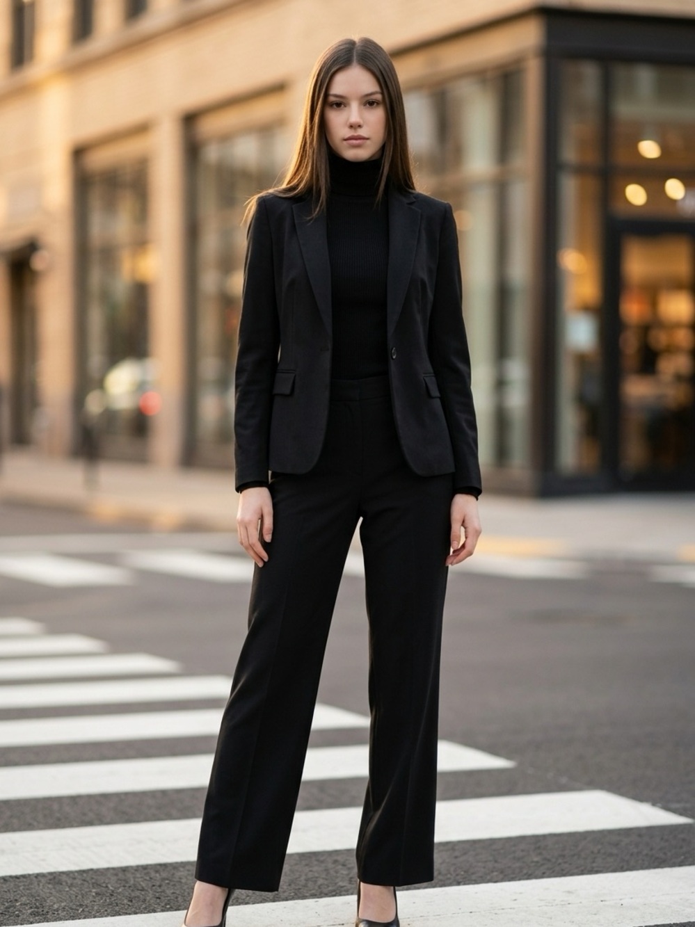 Jones New York Black Wide-Leg Trousers 18W